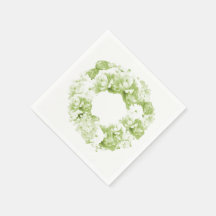 Monochroom groene selderij krans papieren servette