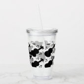 Monochroom Guitar Music - Aangepaste naam Acryl Drinkbeker (Links)