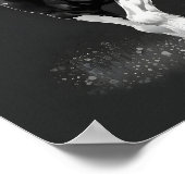 Monochroom Gypsy Cob Paard Poster (Hoek)