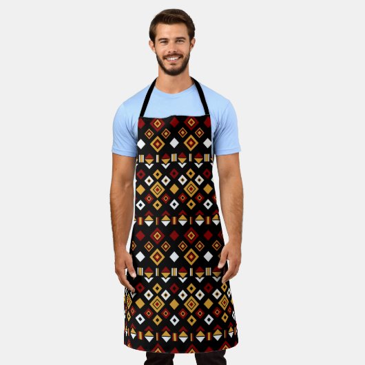 Monochroom hexagon Schort (Gedragen)