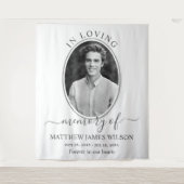 Monochroom In Lieve Herinnering Herdenkings- Funer Wandkleed (Voorkant)