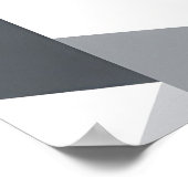 Monochroom Isometrisch Kubuspatroon Poster (Hoek)