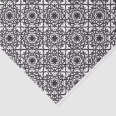 Monochroom Keltisch Tangled Knot Patroon Tissuepapier (Detail)