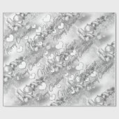 Monochroom kerstthema Verpakkingspapier Cadeaupapier (Vlak)