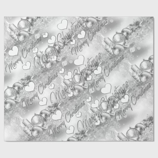 Monochroom kerstthema Verpakkingspapier Cadeaupapier (Vlak)