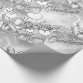 Monochroom kerstthema Verpakkingspapier Cadeaupapier (Hoek)