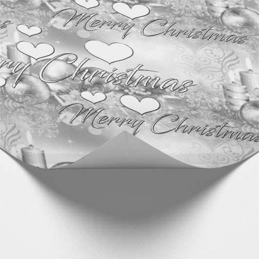 Monochroom kerstthema Verpakkingspapier Cadeaupapier (Hoek)