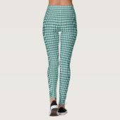 Monochroom, klein Rhombus-patroon met fijne Waterv Leggings (Achterkant)