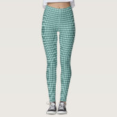 Monochroom, klein Rhombus-patroon met fijne Waterv Leggings (Voorkant)