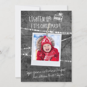 Monochroom licht op! Kerstfeestdag Kaart