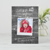 Monochroom licht op! Kerstfeestdag Kaart (Staand voorkant)