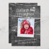 Monochroom licht op! Kerstfeestdag Kaart (Voorkant / Achterkant)