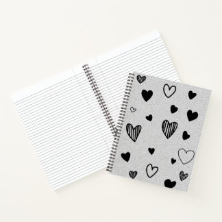 monochroom liefdesnotitieboek notitieboek