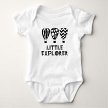 Monochroom "Little Explorer" Design Baby Bodysuit