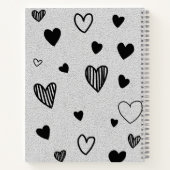 monochroom love-notitieboek notitieboek (Achterkant)