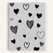 monochroom love-notitieboek notitieboek (Voorkant)