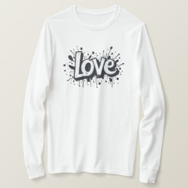 Monochroom Love Tag T-shirt
