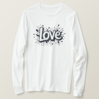 Monochroom Love Tag T-shirt