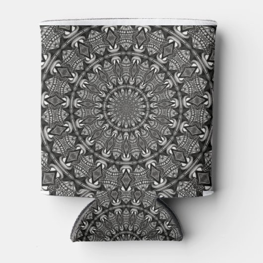 Monochroom Mandala Blikjeskoeler (Voorkant)