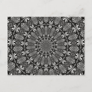 Monochroom Mandala Briefkaart