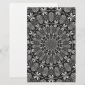Monochroom Mandala Briefpapier (Voorkant / Achterkant)