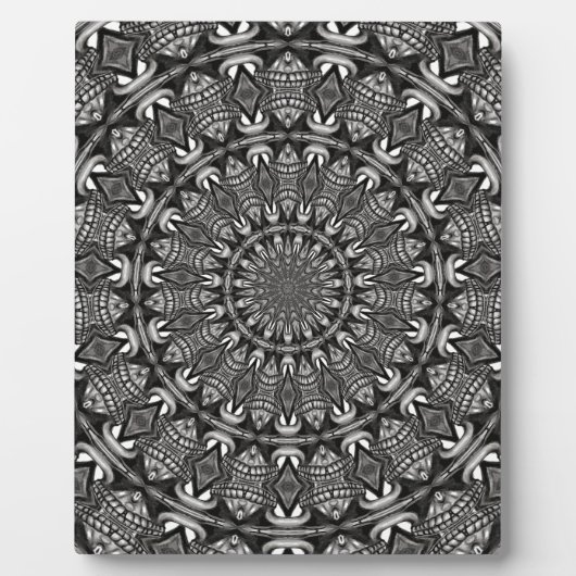Monochroom Mandala Fotoplaat (Voorkant)