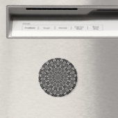 Monochroom Mandala Magneet (Insitu (Vaatwasser))
