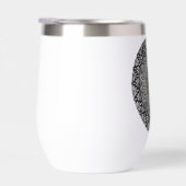 Monochroom mandala-ontwerp waterfles (Rechts)