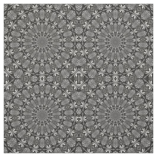 Monochroom Mandala Stof (Swatch)