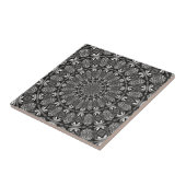 Monochroom Mandala Tegeltje (Zijkant)