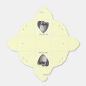 Monochroom materiaal voor romantische verjaardag bedankdoosjes (Uitgevouwen)