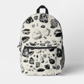 Monochroom Mineraal Majesteit Bedrukte Rugzak (Voorkant)