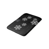 Monochroom Minimalistisch Sneeuwvlies Kerstpatroon Badmat (Gekanteld)