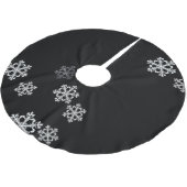 Monochroom Minimalistisch Sneeuwvlies Kerstpatroon Kerstboom Rok (Gekanteld)