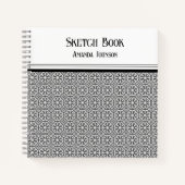 Monochroom minimalistisch vierkant Notitieboek (Voorkant)