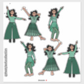 Monochroom Mint Dancer #2 Sticker (Vel)