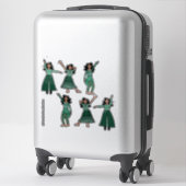 Monochroom Mint Dancer #2 Sticker (Koffer)