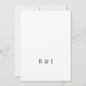 Monochroom modern minimalistisch script foto bruil kaart (Achterkant)