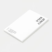 Monochroom modern minimalistisch zwart-wit ontwerp post-it® notes (Schuin)