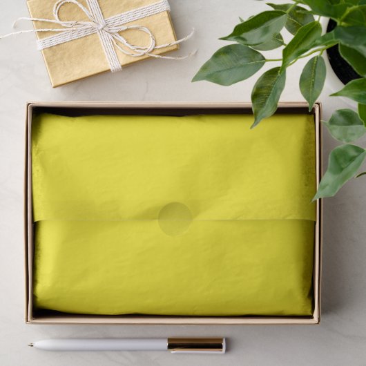 Monochroom Moderne Elegante Geel Tissuepapier (Geschenk)