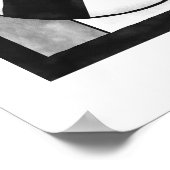 Monochroom Moderne Geometrische Abstractie Poster (Hoek)