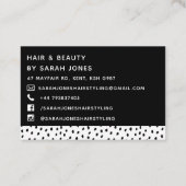 Monochroom Moderne Zwart-wit Vlekken Visitekaartje (Achterkant)