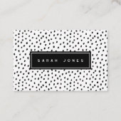 Monochroom Moderne Zwart-wit Vlekken Visitekaartje (Voorkant)