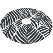 Monochroom Oerwoud geometrisch naadloos patroon Kerstboom Rok (Gekanteld)