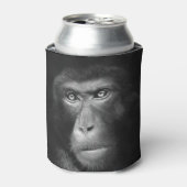 Monochroom olie aap, artistieke abstractie blikjeskoeler (Blikje Voorkant)