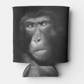 Monochroom olie aap, artistieke abstractie blikjeskoeler (Voorkant)