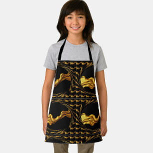 Monochroom Opulent Swirl Designer Kinderen Kook We Schort