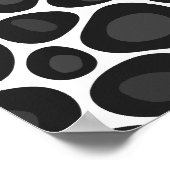 Monochroom organisch kiezelpatroon poster (Hoek)