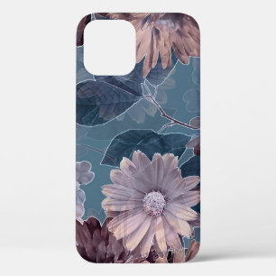 Monochroom Paarse: Bloemen Waterverf Naadloos Case-Mate iPhone Case