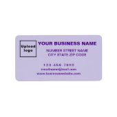 Monochroom Paarse Zakelijk Merk op Adreslabel Etiket (Voorkant)